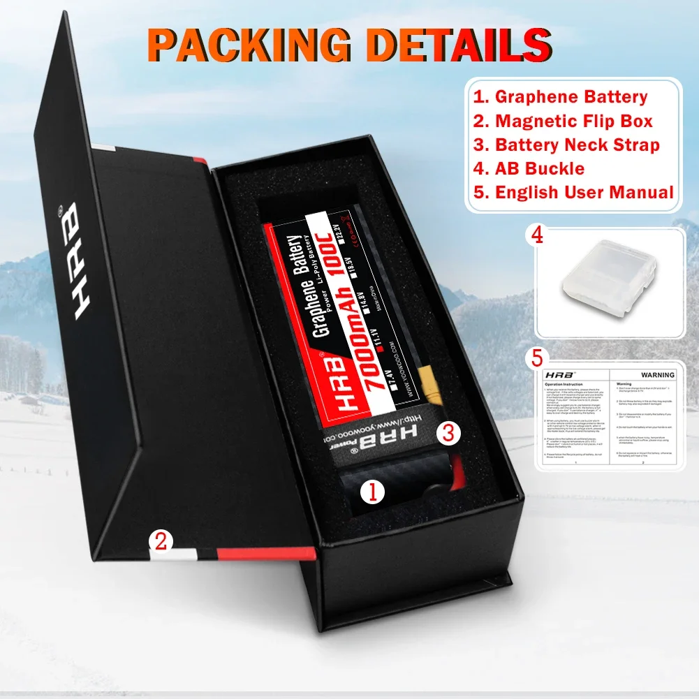 6S Lipo Battery 22.2V 5000Mah - Akumulator grafenowy 2S 3S 4S 6S