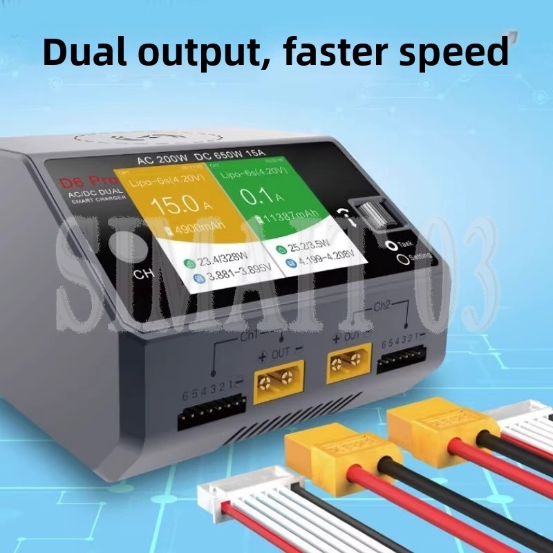 Hota D6 Pro Dual Lipo Charger - Inteligentna ładowarka do balanserów HOTA D6