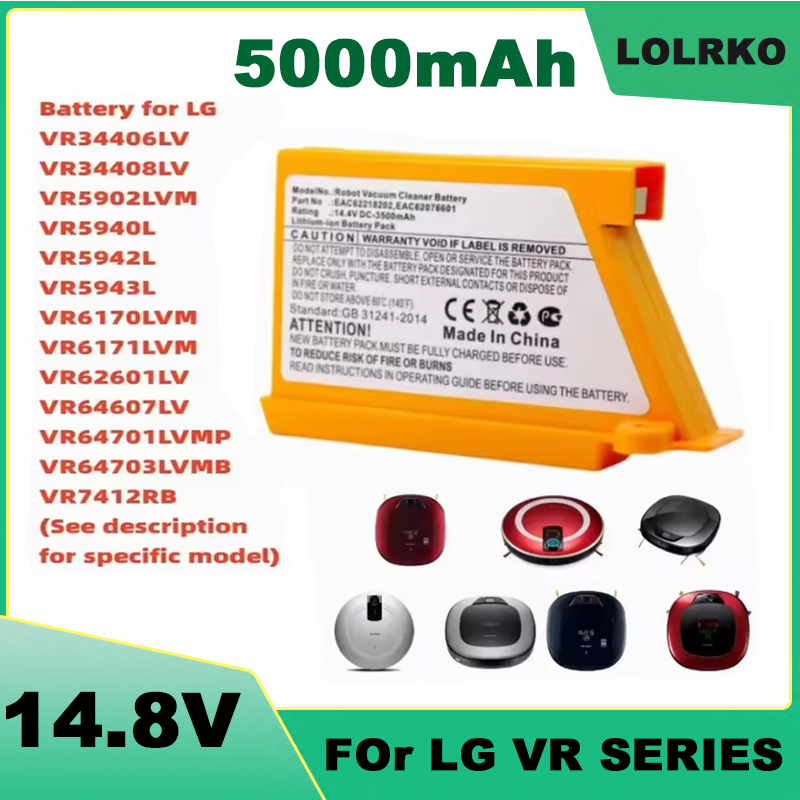 4S Lipo Battery 14.8V 6000Mah - Wymienna bateria 5000mAh do robota sprzątającego