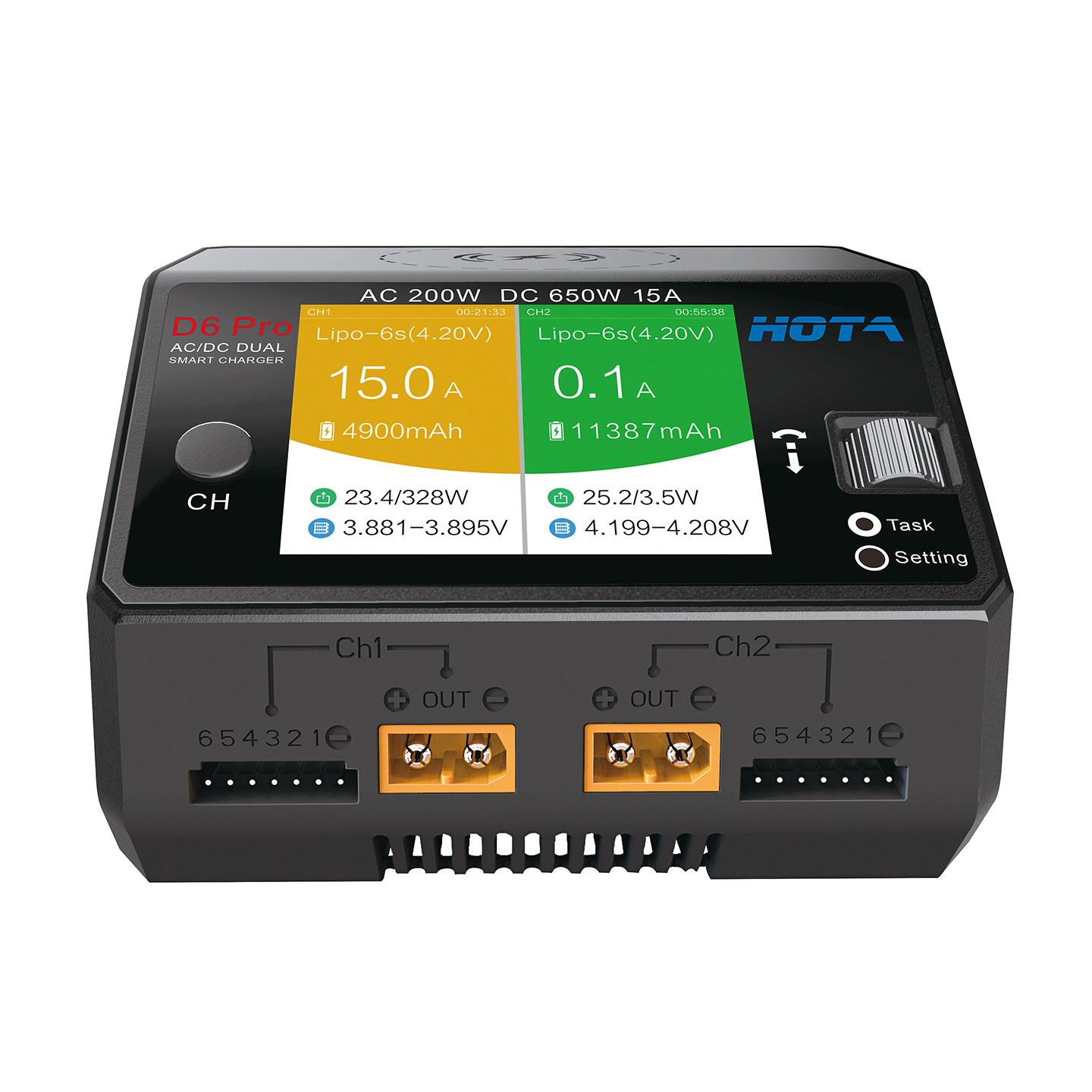 Hota D6 Pro Dual Lipo Charger - Ładowarka HOTA D6 Pro AC/DC Dual