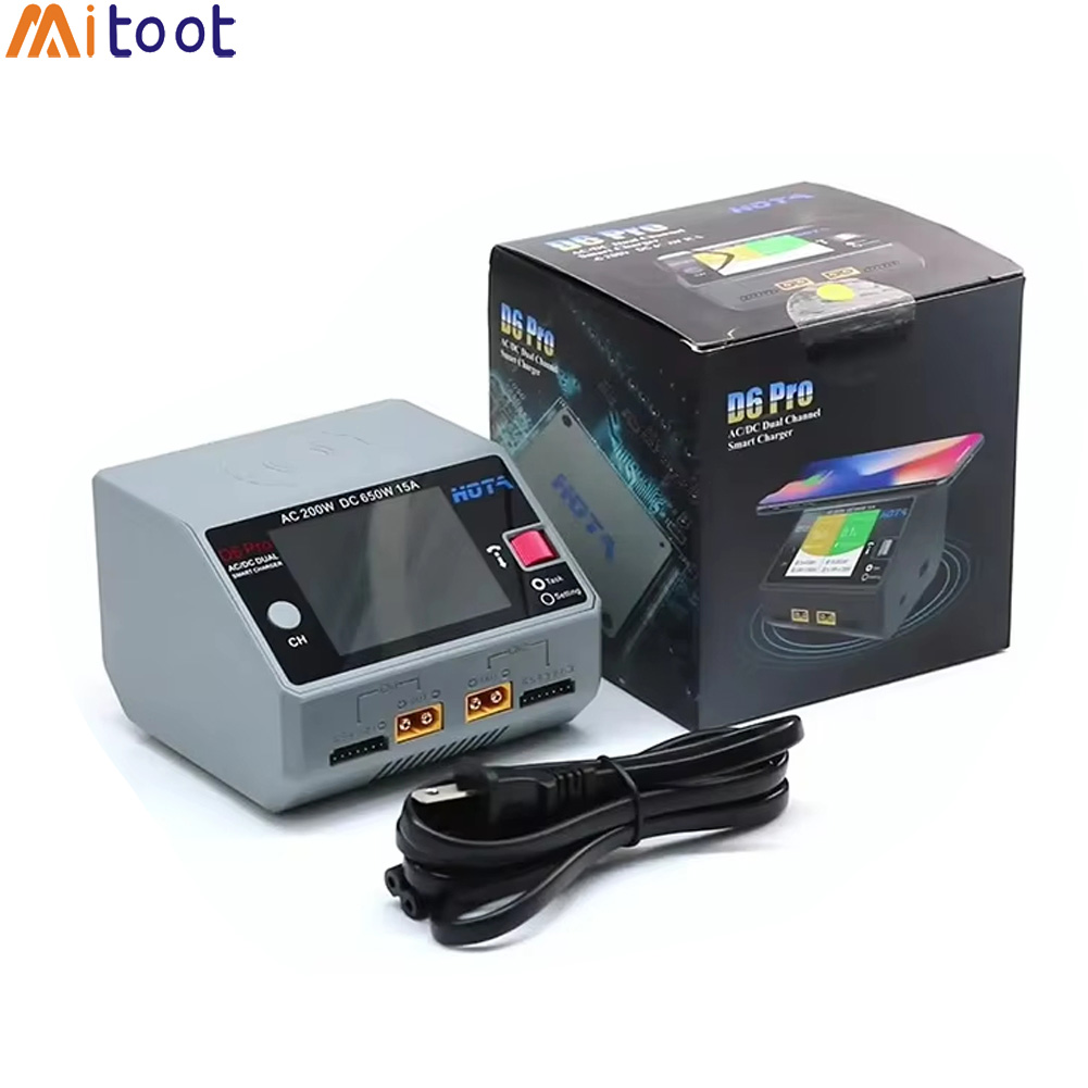 HOTA D6 Pro Black AC 200W DC 2 – Hota D6 Pro Dual Lipo Charger recenzja i cena