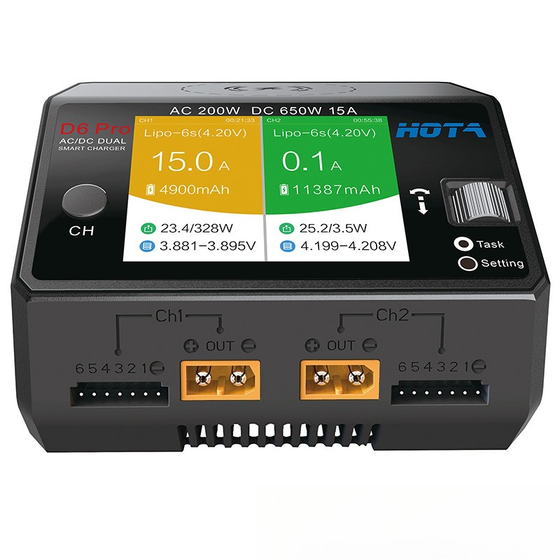 Ładowarka balansująca HOTA D6  – Hota D6 Pro Dual Lipo Charger recenzja i cena
