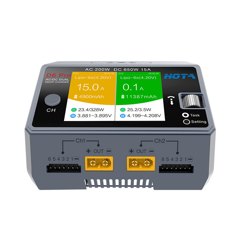 HOTA D6 Pro Black AC 200w DC 2 – Hota D6 Pro Dual Lipo Charger recenzja i cena