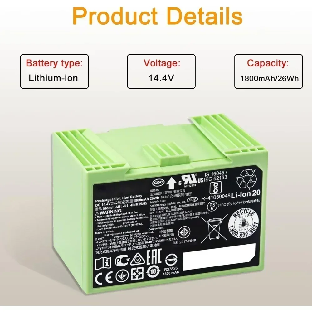 Akumulator zamienny do odkurza – 4S Lipo Battery 14.8V 6000Mah recenzja i cena